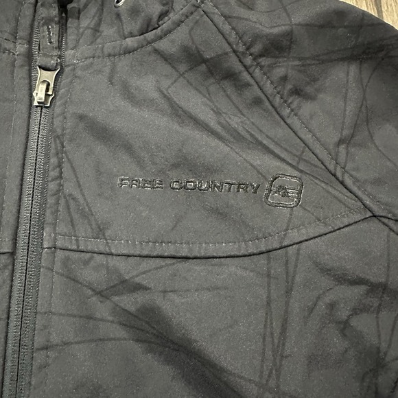 Free Country Women's Faux Fur Inside Full Zip Hooded Jacket Size Medium Black - Picture 2 of 7